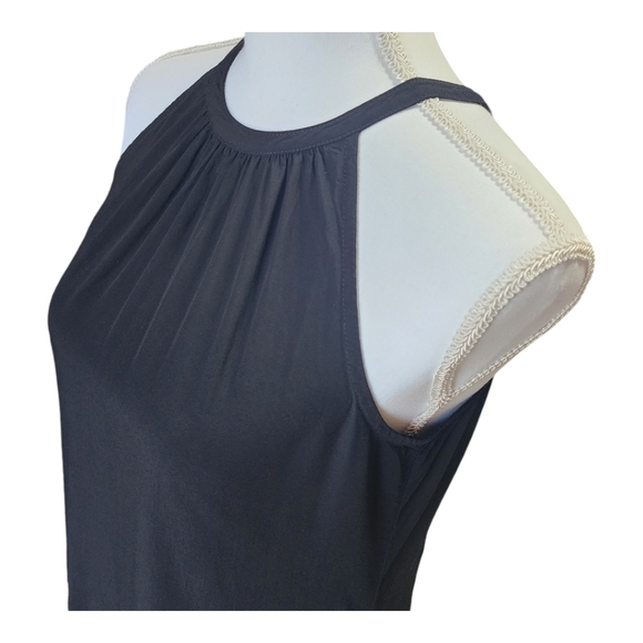 Old Navy Women's Black Jersey Swing Dress, High Neck, Sleeveless, Size XS - Picture 2 of 10